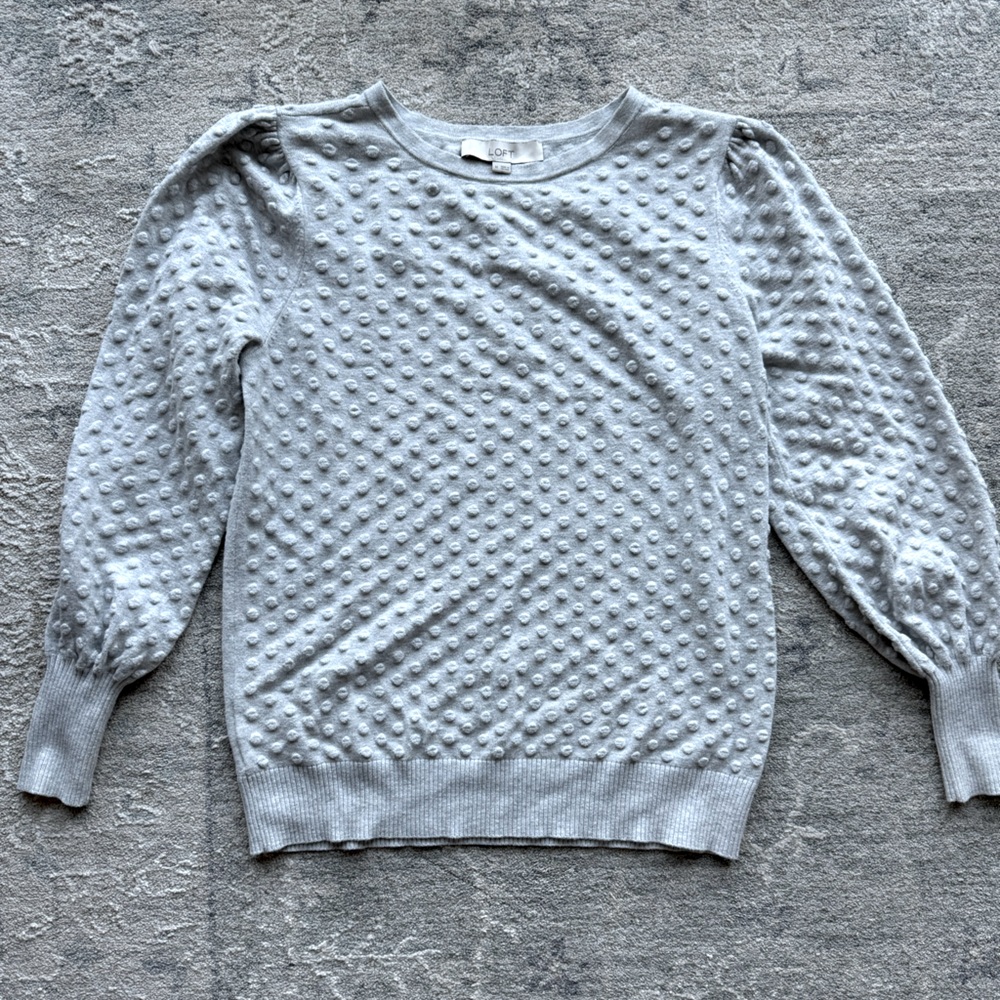 Loft Gray Textured Top